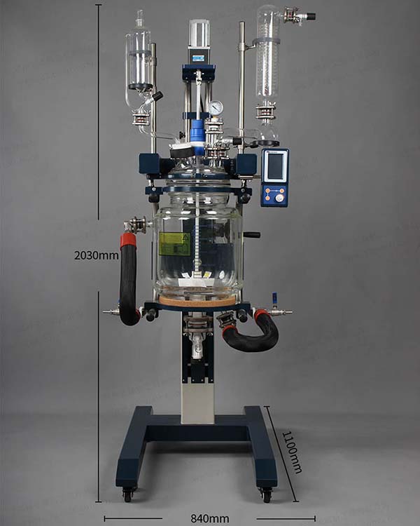 長(zhǎng)城科工貿(mào)可旋轉(zhuǎn)可升降玻璃反應(yīng)釜